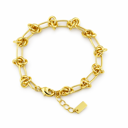 Gold-Plated Modern Clasp Bracelet