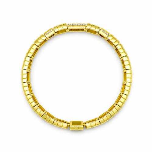 Gold Twisted Crystal Bracelet