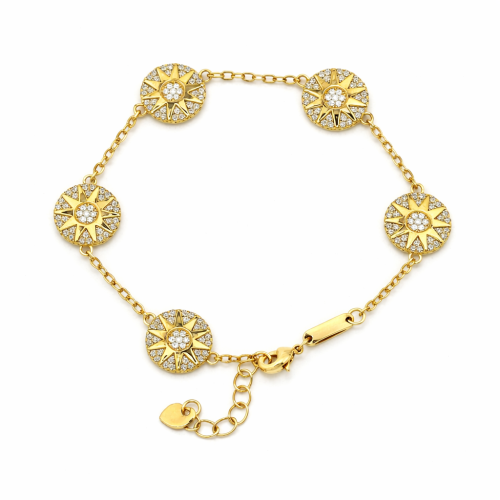 Sun-Inspired Gold Bracelet