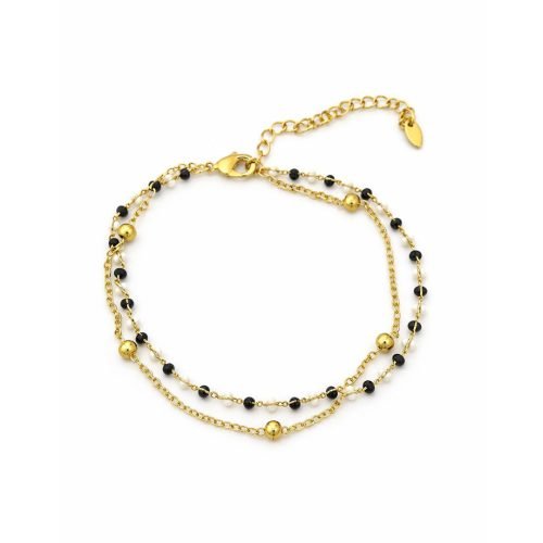 Black & White Anklet