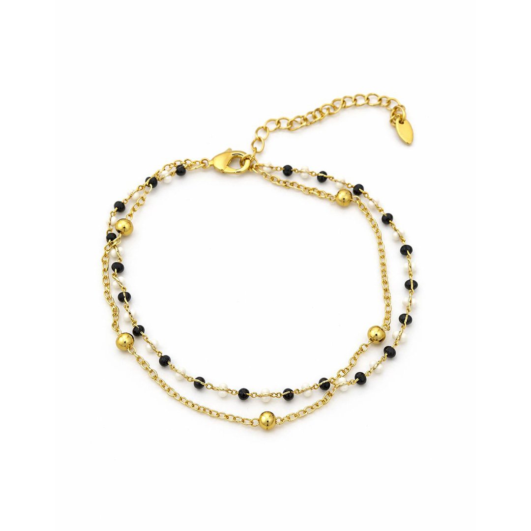 Black & White Anklet