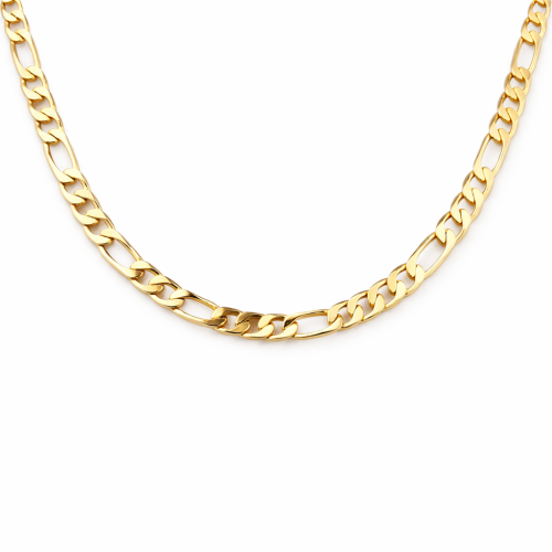 Gold Arabic Pendant Multi-Ring Necklace