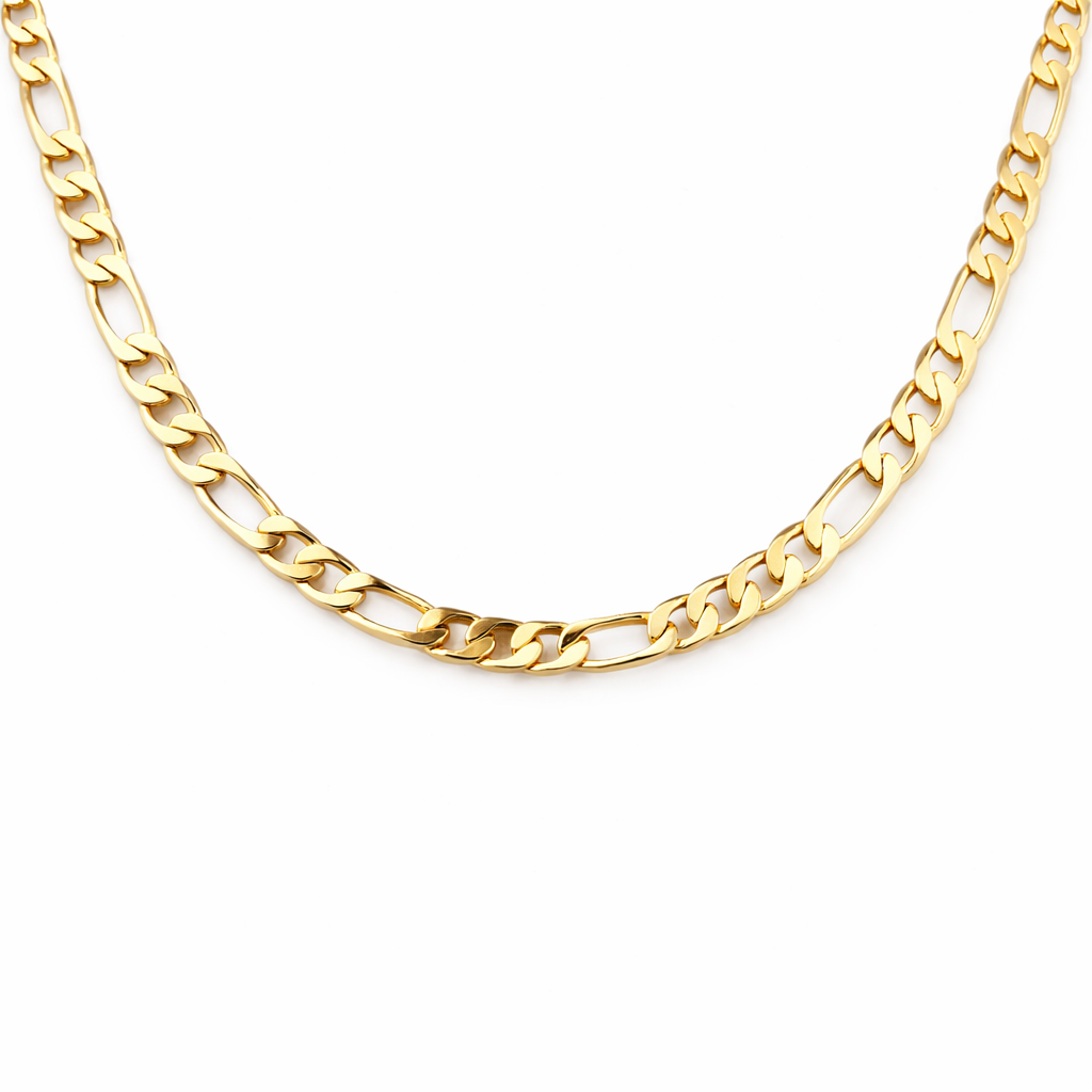 Gold Arabic Pendant Multi-Ring Necklace