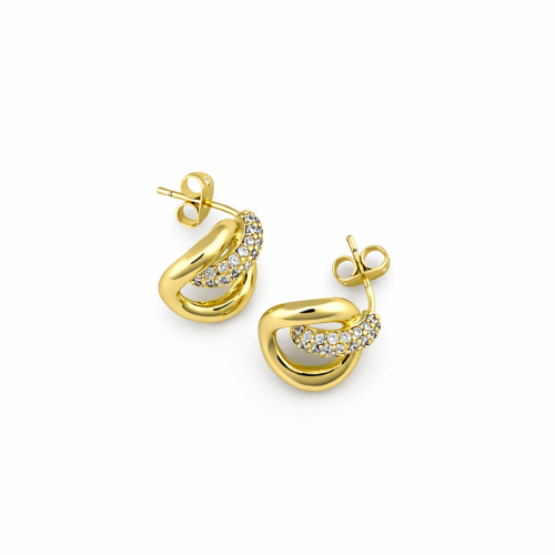 Gold Crystal Statement Earrings