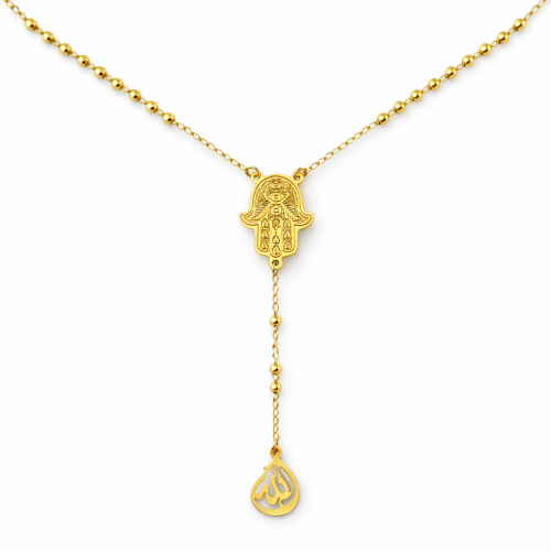 Gold Hamsa Pendant Necklace